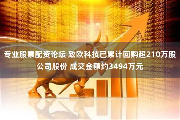 专业股票配资论坛 致欧科技已累计回购超210万股公司股份 成交金额约3494万元